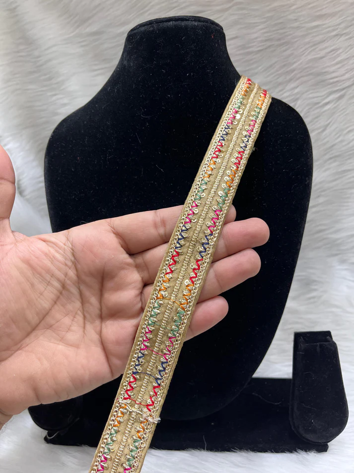 Sabyasachi Embroidery Border Lace - Gold